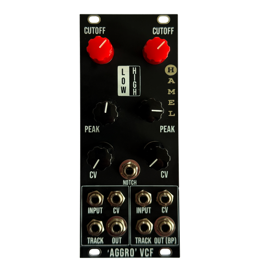 Dual VCF - 'Aggro' MS-20 Style Analog  LP/HP/BP/Notch Dual Voltage Controlled Filter for Eurorack