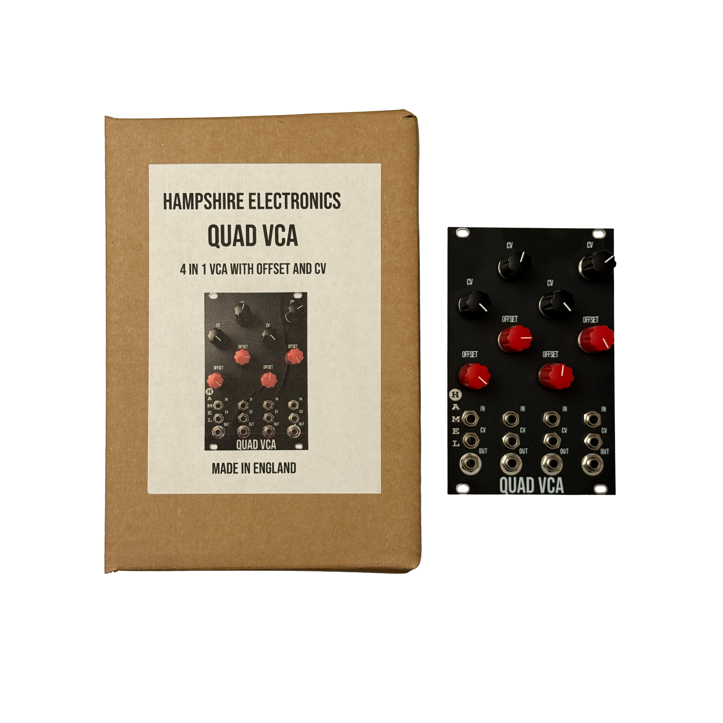 Quad VCA - 4 Independent Analog VCAs In One Module for Eurorack