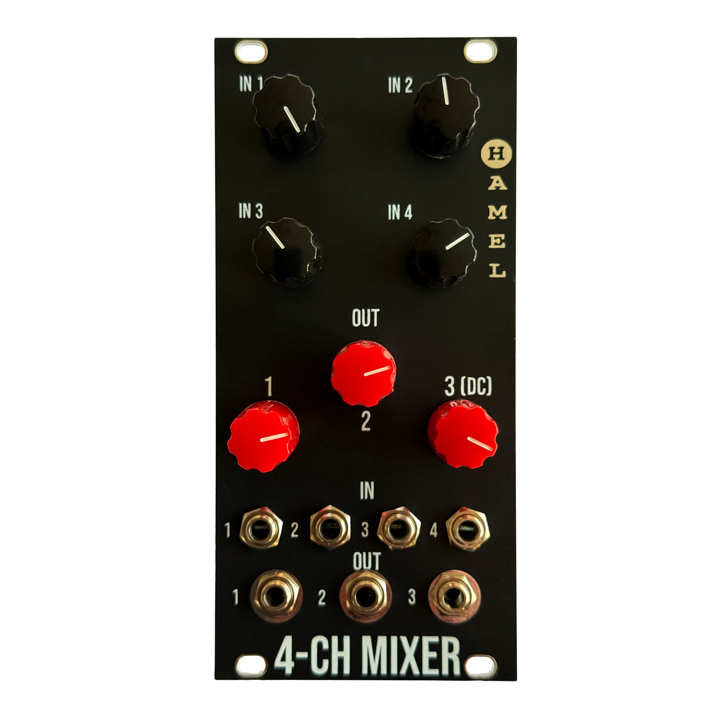 4 Channel Mixer - 4 Input / 3 Output Analogue Mixer Module for Eurorack