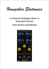 Load image into Gallery viewer, 4 Channel Mixer - Eurorack Mixer Module
