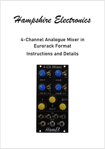 4 Channel Mixer - Eurorack Mixer Module