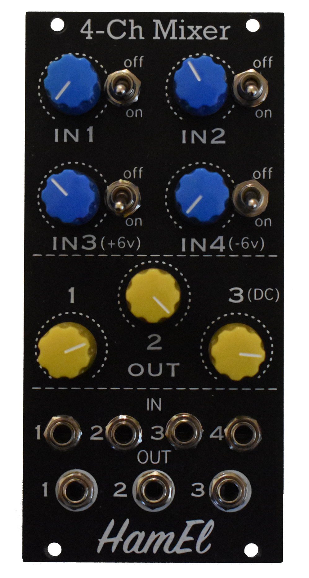 4 Channel Mixer - Eurorack Mixer Module